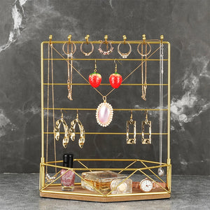 Modern Style Jewelry Rack Earrings Necklace Metal Stand Holder
