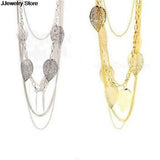 Bohemian Leaves Necklace Long Sweater Pendant Chain Jewelry