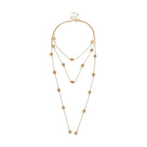 Star Tassel Choker Necklace Statement Collares Gold-Color Sky Elements
