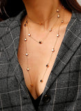 Star Tassel Choker Necklace Statement Collares Gold-Color Sky Elements