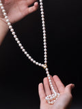 Multi-Layer Pearl Bead Chain Necklace Punk Wedding Short Clavicle