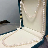 Multi-Layer Pearl Bead Chain Necklace Punk Wedding Short Clavicle