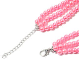 Multi-Layer Pearl Bead Chain Necklace for Women Wedding