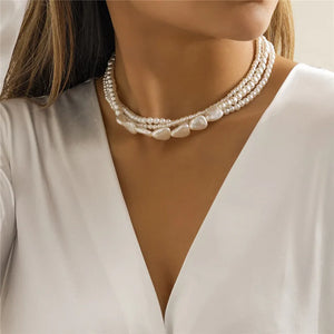Elegant Baroque Pearl Choker Necklace