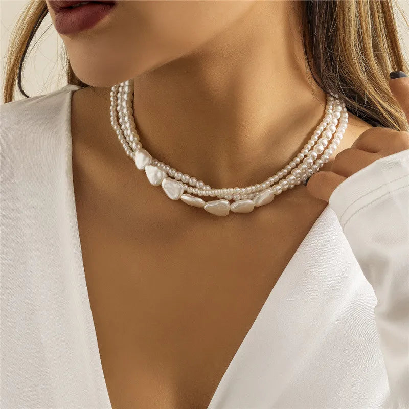 Elegant Baroque Pearl Choker Necklace