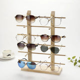 Wood Sunglass Display Rack Shelf for Eyeglasses Jewelry Holder