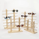 Wood Sunglass Display Rack Shelf for Eyeglasses Jewelry Holder