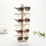 Wood Sunglass Display Rack Shelf for Eyeglasses Jewelry Holder