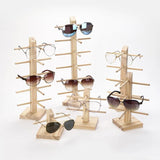 Wood Sunglass Display Rack Shelf for Eyeglasses Jewelry Holder