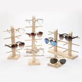 Wood Sunglass Display Rack Shelf for Eyeglasses Jewelry Holder