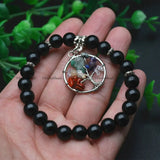 Gemstone Beads Life Tree Chakra Bracelet