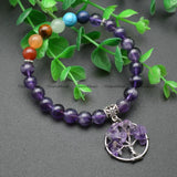 Gemstone Beads Life Tree Chakra Bracelet