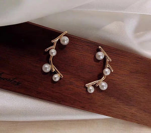 925 Silver Stud Earrings for Pearls Women's Accessories