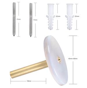 Agate Slice Drawer Cabinet Pulls Door Handle Brass Hooks