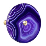 Agate Slice Drawer Cabinet Pulls Door Handle Brass Hooks