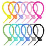 Reusable Silicone Zip Ties Multicolor Home Office
