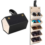 Sunglasses Storage Box 5 Slots Foldable Portable Glasses Case