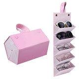 Sunglasses Storage Box 5 Slots Foldable Portable Glasses Case
