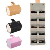 Sunglasses Storage Box 5 Slots Foldable Portable Glasses Case