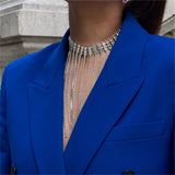 Retro Tassel Rhinestone Necklace Nightclub Style Jewelry