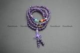 Amethyst 6mm Round Beads Chakra Bracelet Party Jewelry