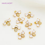 Zircon Charm Pendants 18K Plated Animal DIY Jewelry Making