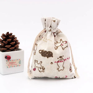 10Pcs 10x14cm Cotton Cloth Bags for Candy Gift Packaging