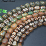Natural Agate Tibetan Dzi Beads Loose Beads DIY Bracelet Necklace Charms