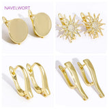 18K Plated Brass Earring Hooks Ear Wire Fastener