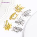 18K Plated Brass Earring Hooks Ear Wire Fastener