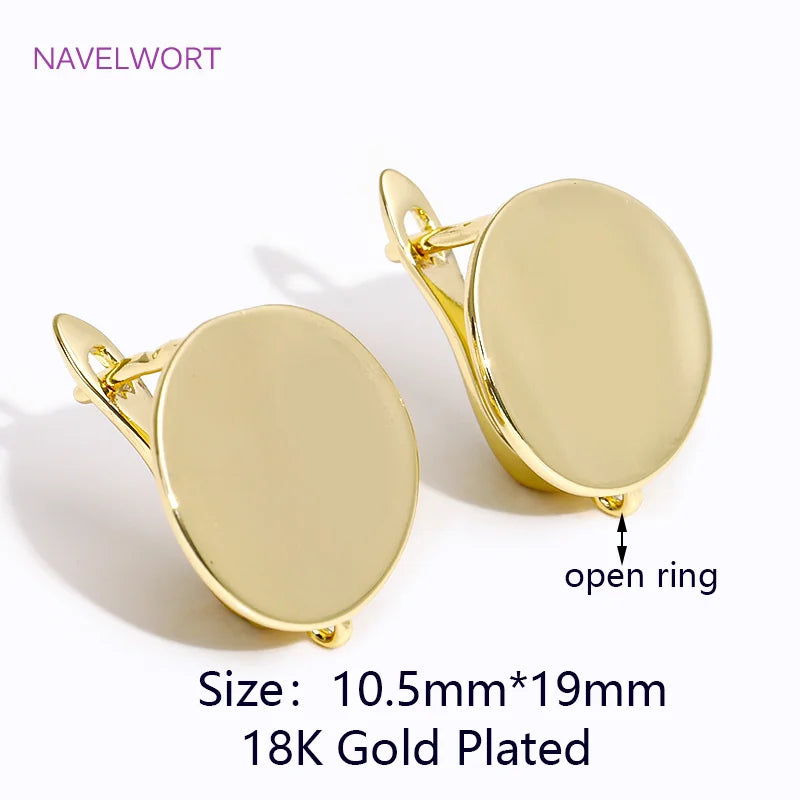 18K Plated Brass Earring Hooks Ear Wire Fastener