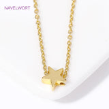 18K Heart/Star Pendant Choker Necklace