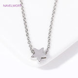 18K Heart/Star Pendant Choker Necklace