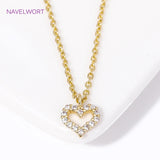 18K Heart/Star Pendant Choker Necklace