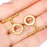 18K Plated Metal O Toggle Clasps DIY Jewelry Making Supplies