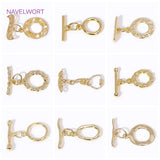 18K Plated Metal O Toggle Clasps DIY Jewelry Making Supplies