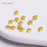 18K Plated Spacer Beads 12mm Mother of Pearl for DIY Jewelry