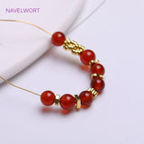 18K Plated Spacer Beads 12mm Mother of Pearl for DIY Jewelry