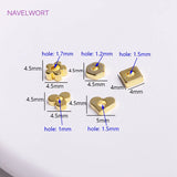 18K Plated Spacer Beads 12mm Mother of Pearl for DIY Jewelry