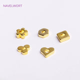 18K Plated Spacer Beads 12mm Mother of Pearl for DIY Jewelry