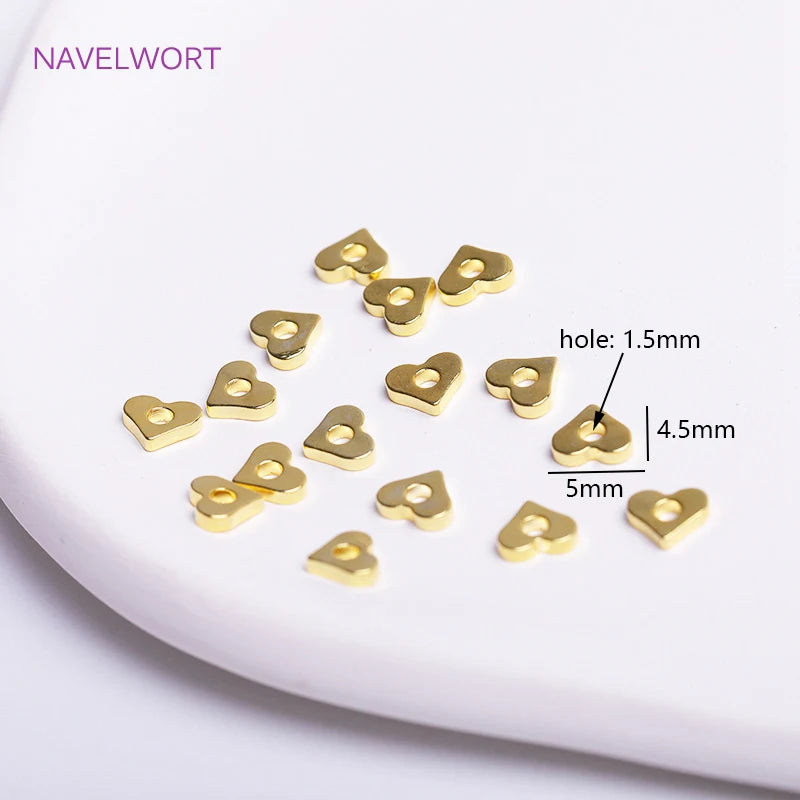18K Plated Spacer Beads 12mm Mother of Pearl for DIY Jewelry