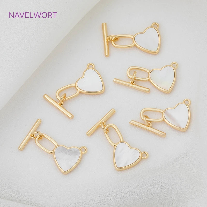 Heart/Pentagram/Butterfly/Flower Shell OT Clasps Hooks DIY Pearls/Beading