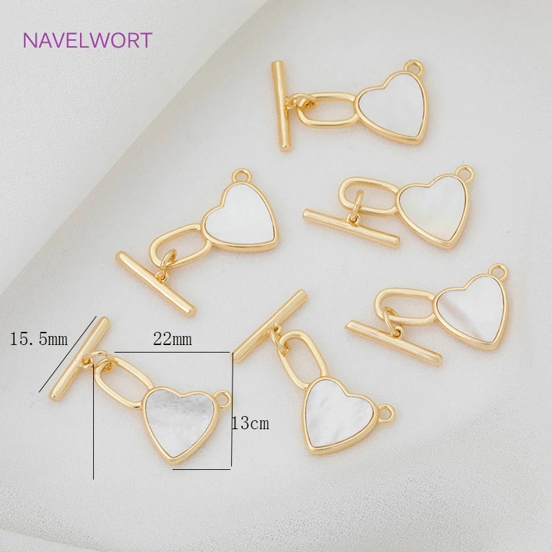 Heart/Pentagram/Butterfly/Flower Shell OT Clasps Hooks DIY Pearls/Beading