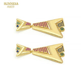Zirconia 18k Dubai Jewelry Earrings for Women