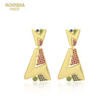 Zirconia 18k Dubai Jewelry Earrings for Women