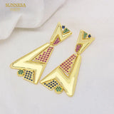 Zirconia 18k Dubai Jewelry Earrings for Women