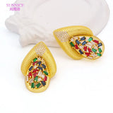 Zirconia Earrings 18K Plated High Jewelry Clip On Earrings