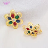 Women's Zirconia Earrings 18K Plated Clip-On Jewelry