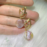 Multi-color Baroque Pearl Earring Ear Drop Hook Natural Jewelry Women
