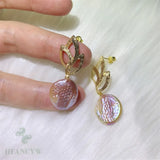 Multi-color Baroque Pearl Earring Ear Drop Hook Natural Jewelry Women